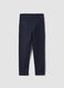 Girls' blue slim-fit stretch organic cotton treggings_1