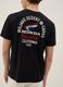 Schwarzes T-Shirt aus reiner Baumwolle mit Print, Regular Fit_3