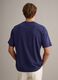 Blaues Relaxed-Fit T-Shirt aus reiner Baumwolle mit Stickerei_3