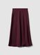 Red satin maxi skirt with elasticated waist_5