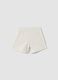 Girls&rsquo; white pure cotton shorts with elasticated waist_1
