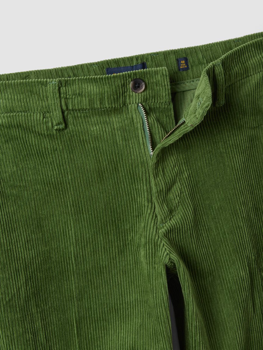 Cal&ccedil;as chino verdes em algod&atilde;o el&aacute;stico_1