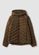 Green Ultralight quilted jacket with hood and zip_0