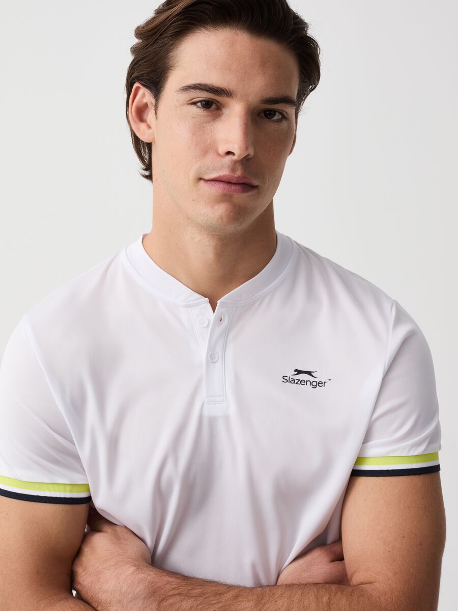 Slazenger tennis polo shirt with mandarin collar_0