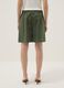 Green stretch cotton shorts_2