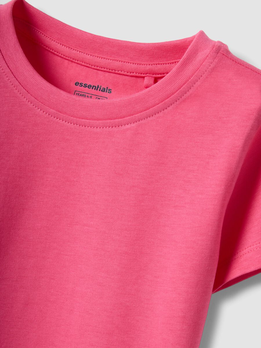 Girls&rsquo; pink pure cotton T-shirt, regular fit_2