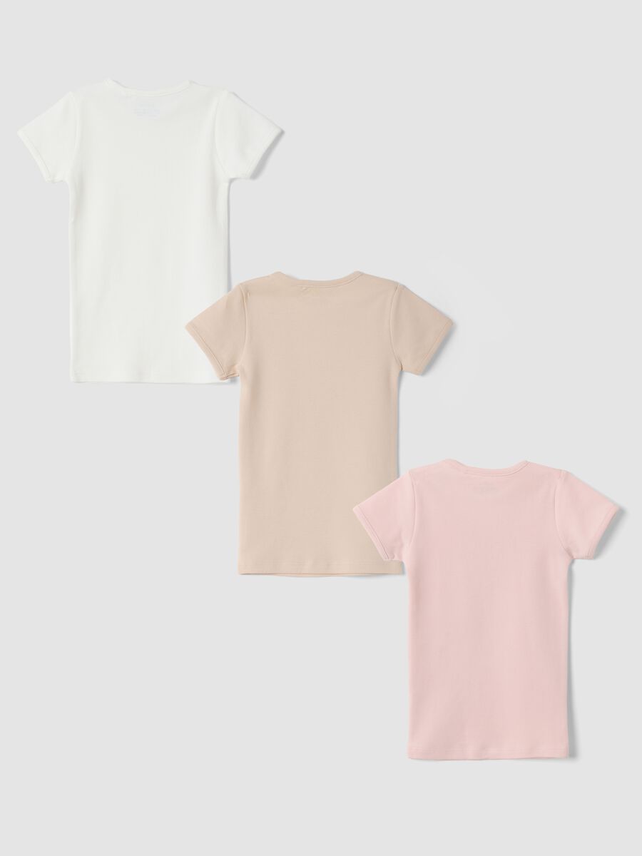 Three-pack of multicolour organic cotton crew-neck T-shirts_1