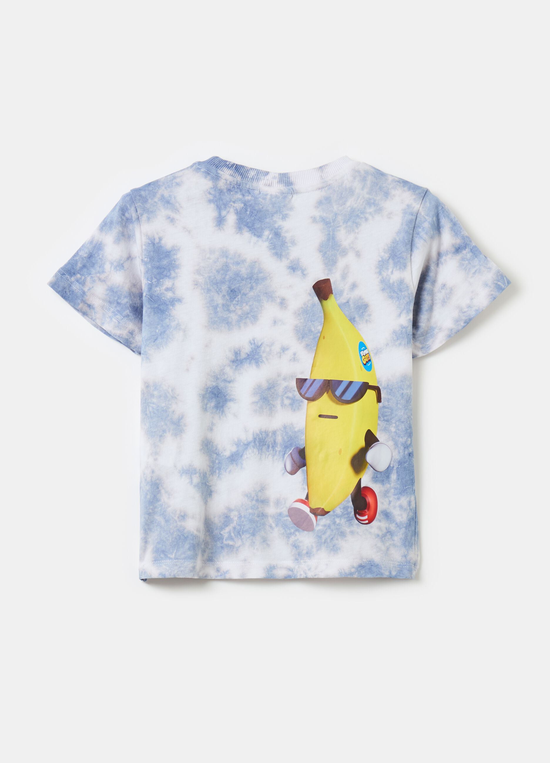 Tie-dye T-shirt with Stumble Guys print