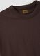 Brown pure cotton crew-neck T-shirt, relaxed fit_5