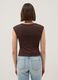 Brown pure cotton regular fit tank top_2
