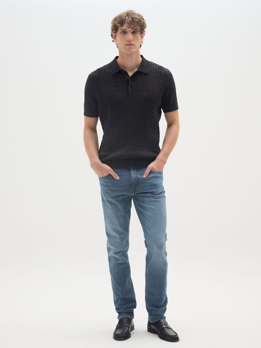 Slim Fit Blue Denim Jeans_0