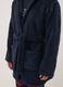 Vestaglia blu navy con cappuccio e cintura_2