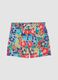 Multicolour floral print swim shorts_0