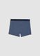 Boxer blu in cotone organico elasticizzato a righe per bambino_1