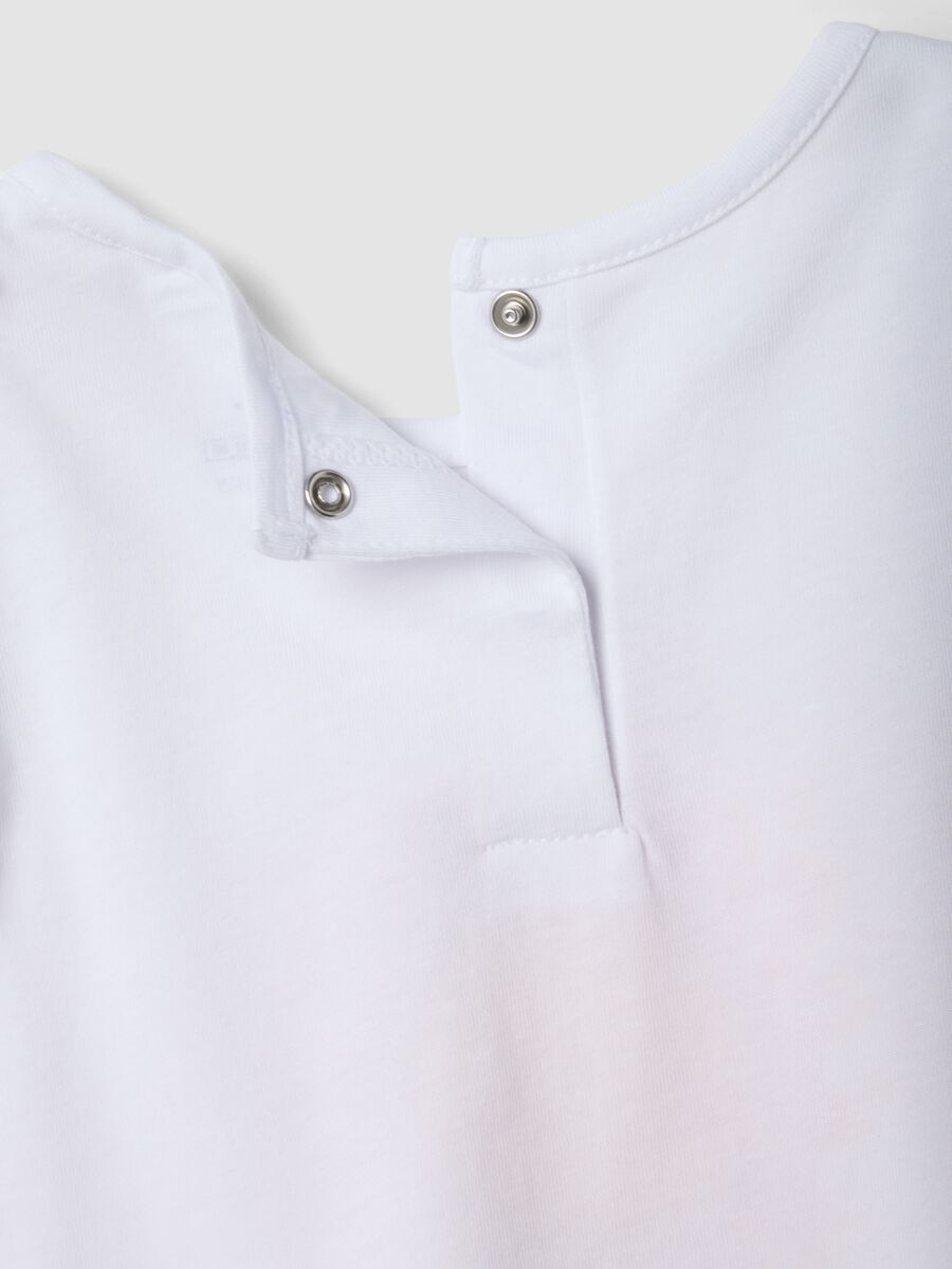 Pijama curto multicolor em algod&atilde;o puro para beb&eacute; menina com estampado_3