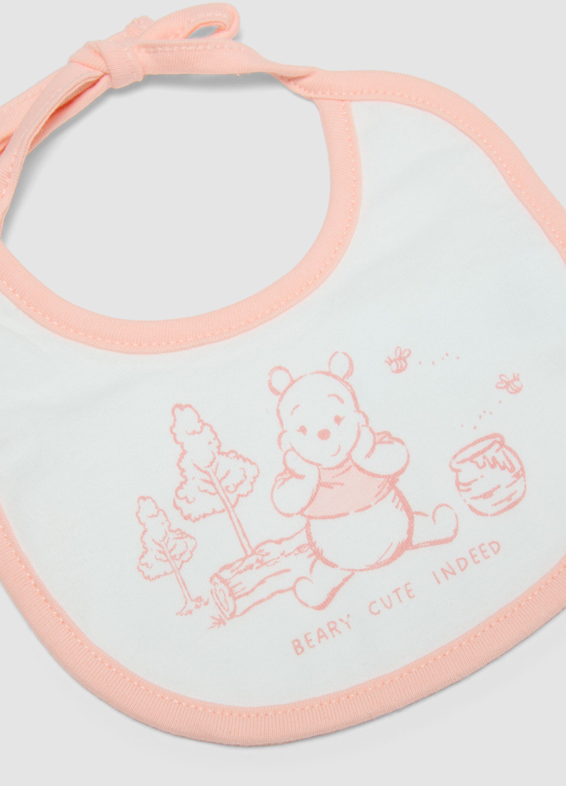 Conjunto de 2 babetes multicolor em algod&atilde;o puro para beb&eacute; menina Winnie-the-Pooh
