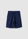Children's regular fit blue pure cotton shorts_0