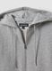 Felpa full zip grigia in misto cotone con cappuccio fitted_1