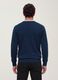 Blauer Rundhalspullover aus Viskosemix, Regular Fit_2