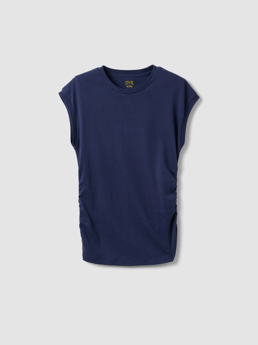 Blue pure cotton top_0