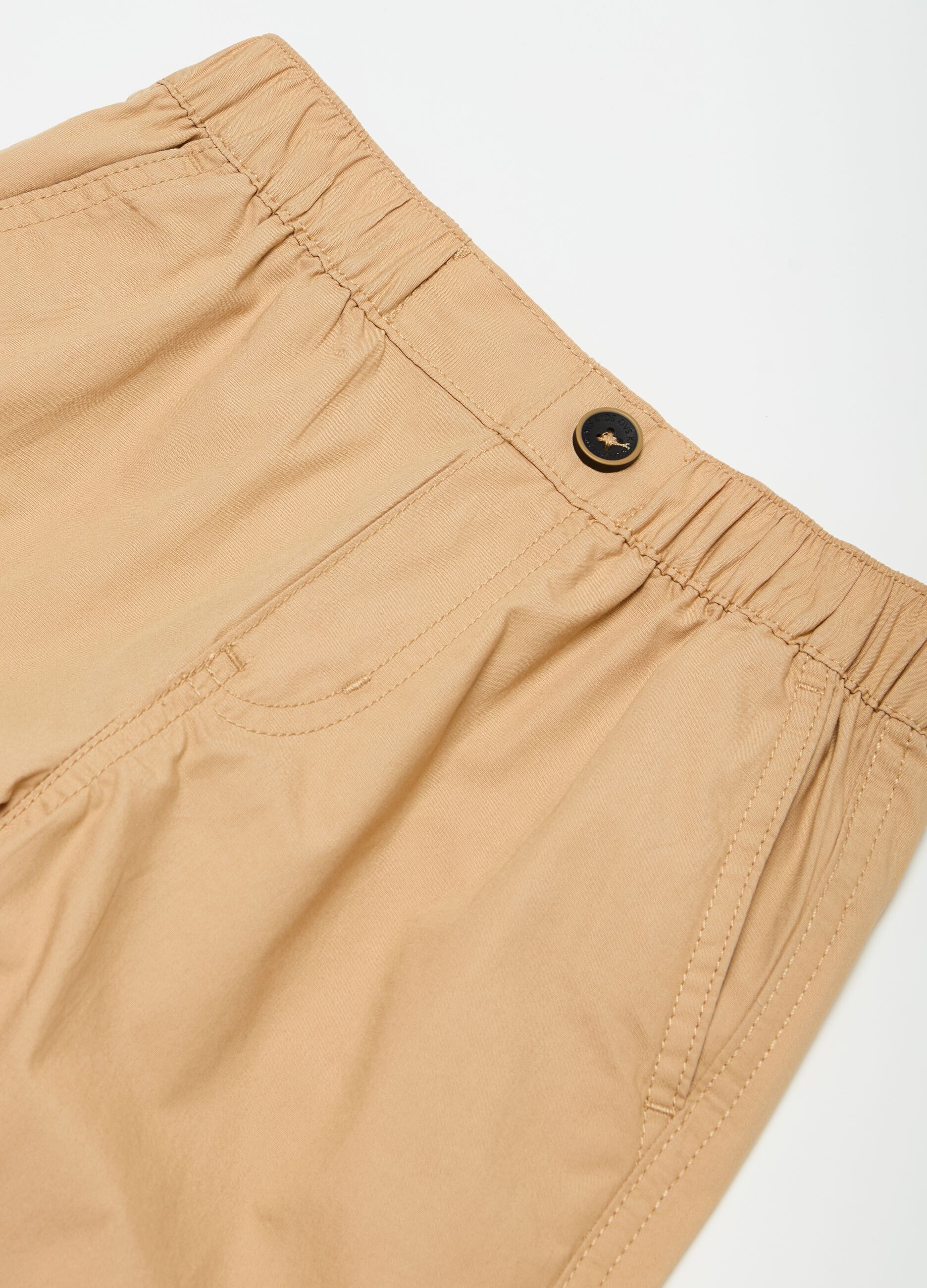 Pull-on Bermuda shorts in cotton
