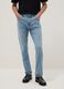 Super skinny light blue cotton blend jeans_1