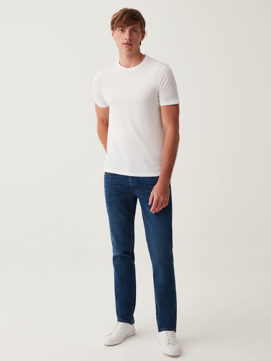 Jeans slim fit stretch con scoloriture_0