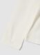 T-shirt bianca in cotone elasticizzato con Collo rialzato_7