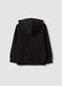 Felpa nera con cappuccio in puro cotone organico per bambino regular fit_5