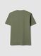 T-shirt verde in puro cotone organico jersey regular fit_1