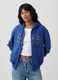 Sweatshirt com capuz azul-marinho em mistura de algod&atilde;o, com fecho e log&oacute;tipo GAP_0