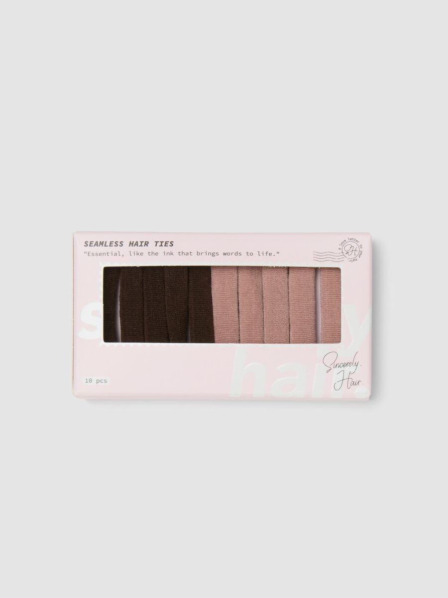 SINCERELY HAIR &Eacute;lastiques sans couture (lot de 10) Mauve-Brun_0