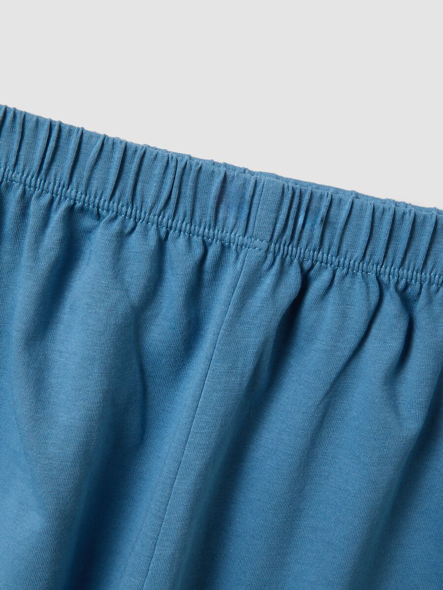 Gelber kurzer Pyjama aus reiner Bio-Baumwolle f&uuml;r Kinder, Regular Fit_2