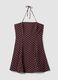 Brown polka-dot dress in viscose blend_4