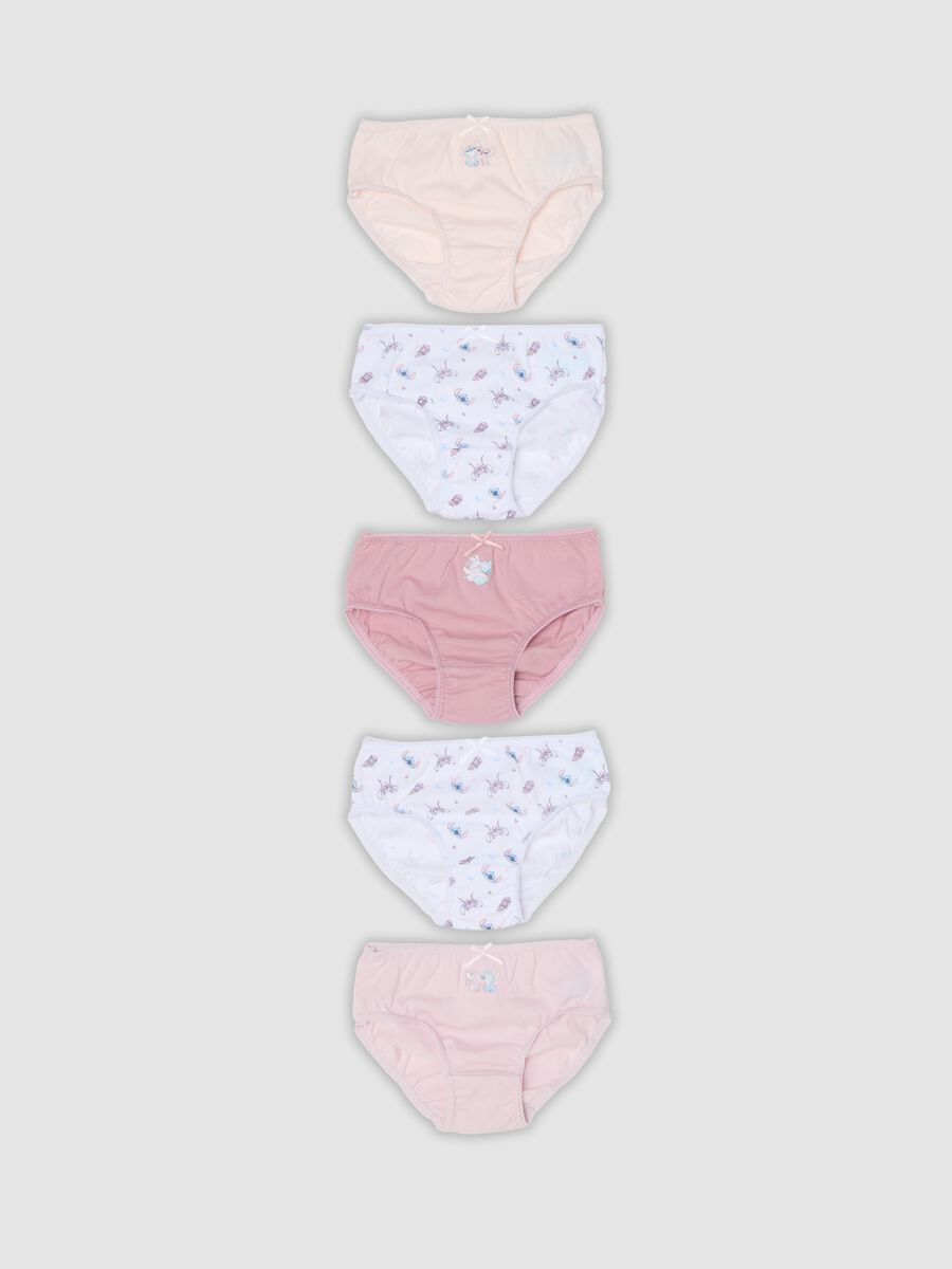 5er-Pack M&auml;dchen-Slips aus reiner Bio-Baumwolle mit Lilo & Stitch Prints_0