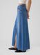 Long denim skirt with split_3