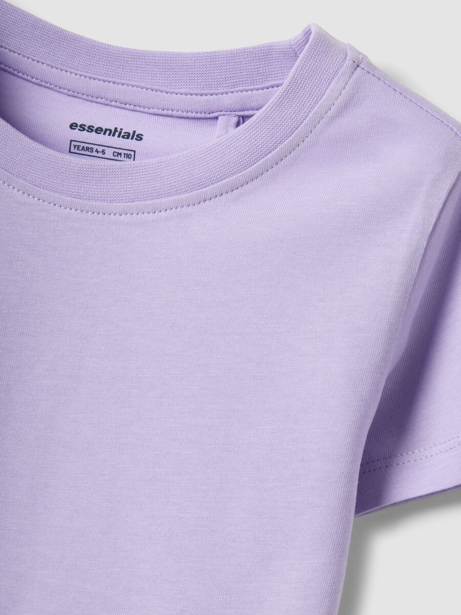 Girls&rsquo; purple pure cotton regular-fit T-shirt_2