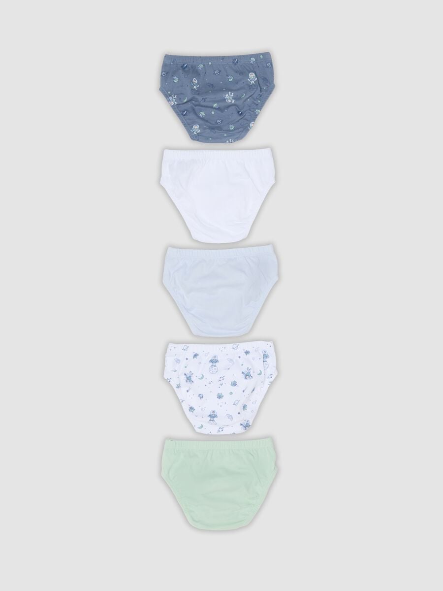 Pack of five multicolour organic cotton Toy Story graphic briefs_1