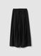 Girls' black pure cotton wide leg trousers_3