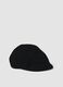 Black pure cotton flat cap_0