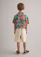Beige Cargo-Shorts aus Stretch-Baumwolle f&uuml;r Jungen, Baggy Fit_1