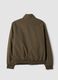 Green regular-fit jacket with zip and high collar_1