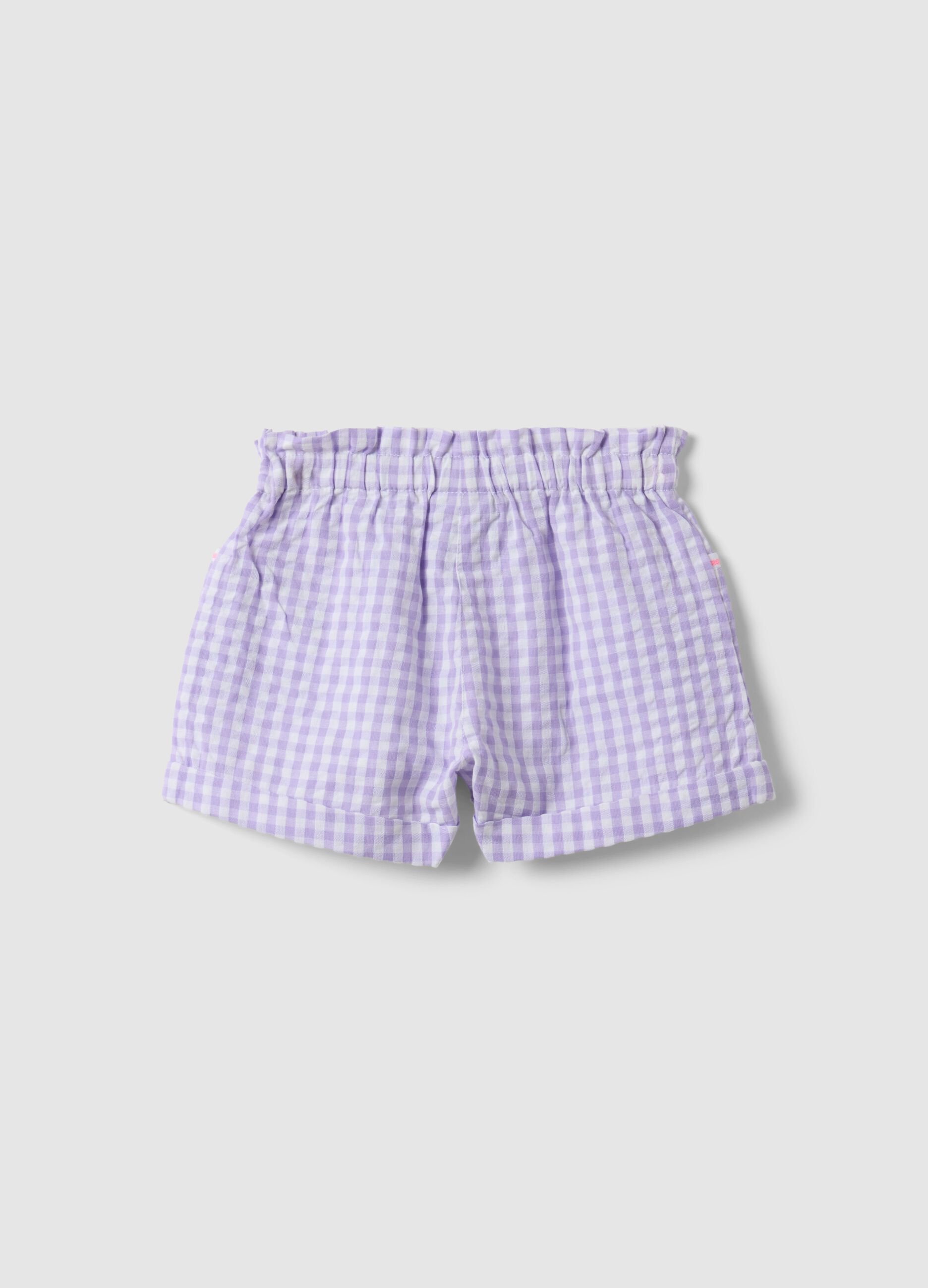 Purple cotton shorts