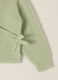 Green Cardigan with Bow Closure for Baby Girls_2