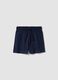 Girls&rsquo; blue pure cotton regular-fit shorts_0