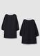 Two-pack of girls&rsquo; black school aprons with white button-up collar_1