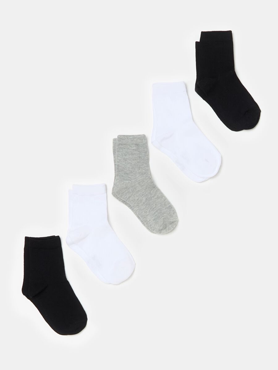 Pack cinco calcetines de algodón elástico_0