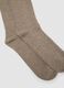 Beige long socks in wool, viscose and stretch cashmere_2