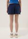 Blue cotton-blend shorts with elasticated waistband_2
