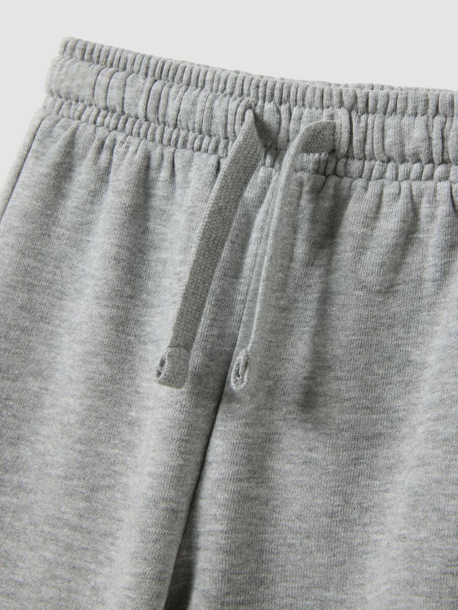 Grey marl jogger trousers in pure organic cotton_2